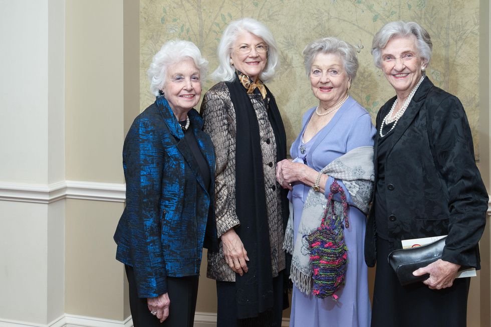 Jayne Venarde, from left, Ruth Giampietro, Kathleen Laws and Kay Bartle at the River Oaks Chamber Orchestra Gala September 2014