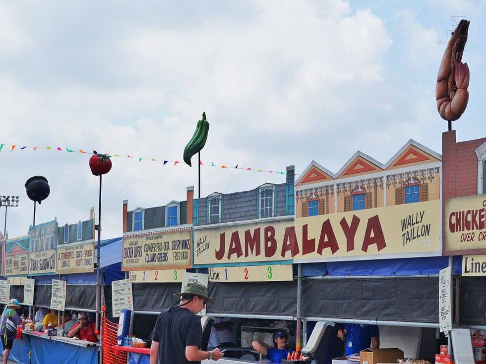 Jazz Fest in New Orleans food court