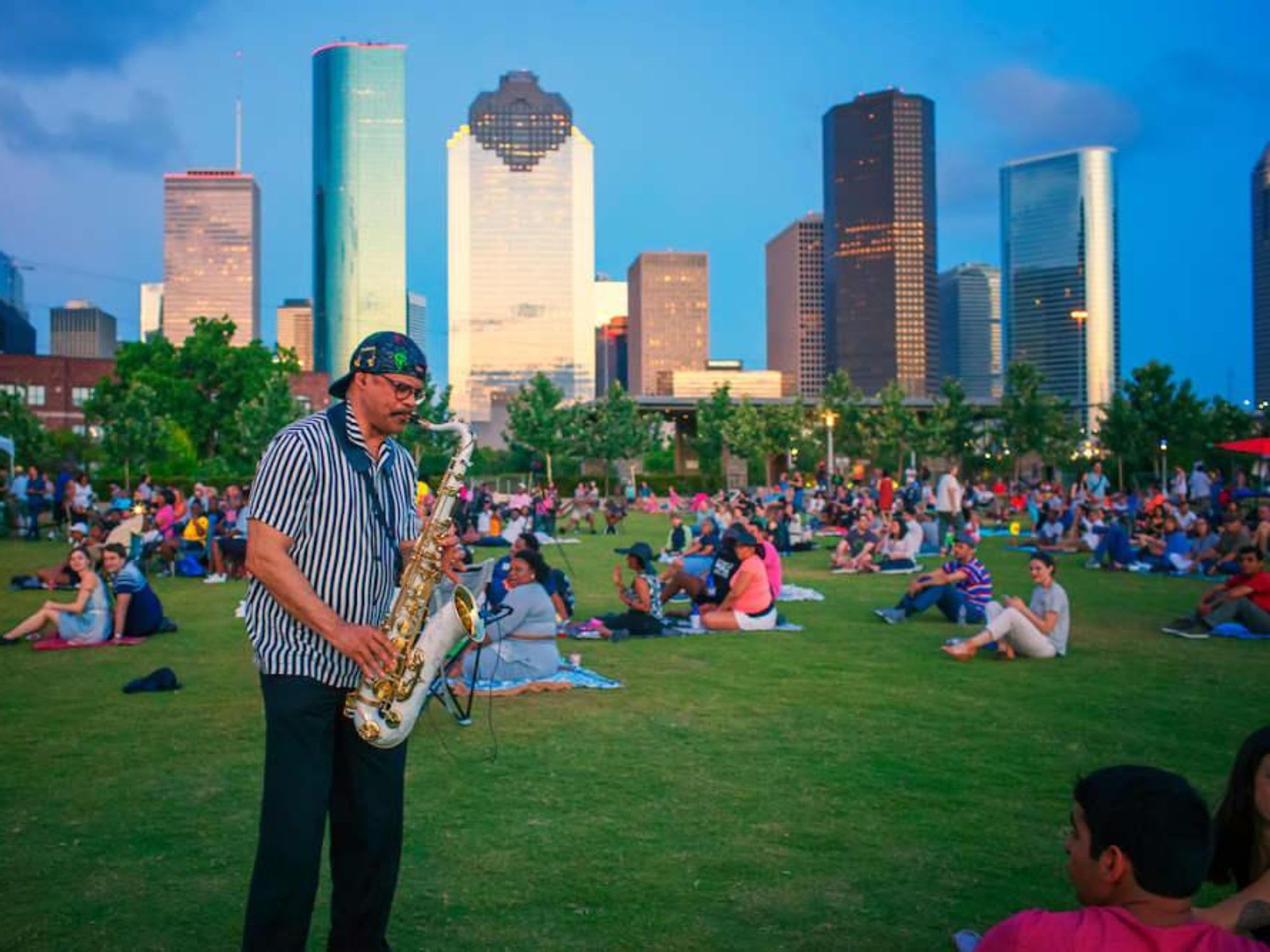 Jazzy Sundays in the Park Houston music jazz saxophone