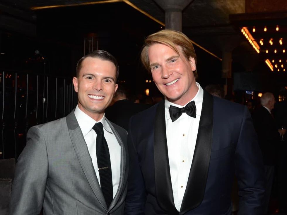 JD Adamson, Stages Board Chairman George Lancaster at Stages Gala