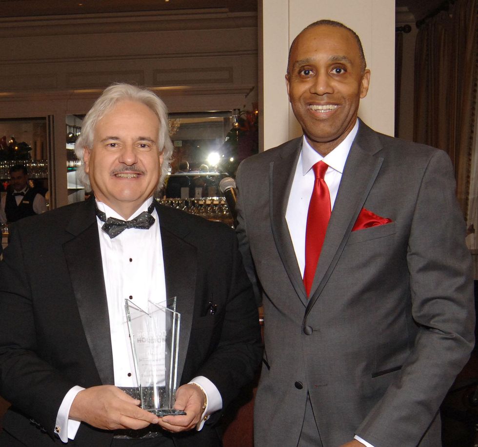 Jeff Dodd, left, and Leonard M. Baynes at the UH Law Gala March 2015