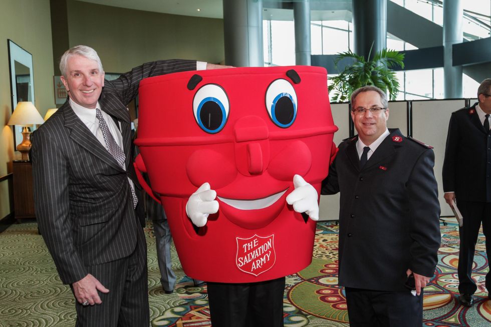Jeff Early, from left, Capt. Kettle and Chris Flannagan at the Salvation Army annual luncheon November 2014