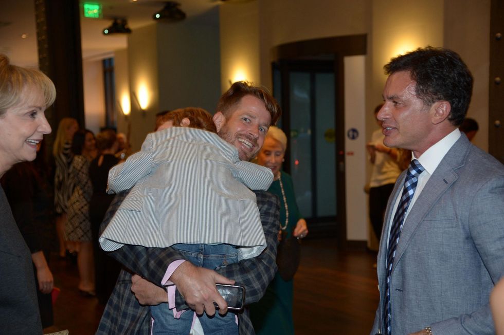 Jeff Shell, left, and Monsour Taghdisi at the David Peck runway show September 2014