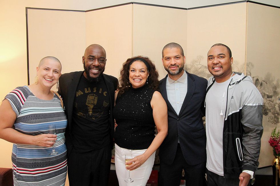 Jehn Hen, from left, Tierney Malone, Lizette Cobb, Jason Moran and Shae Cobb at the Da Camera Jason Moran launch party September 2014