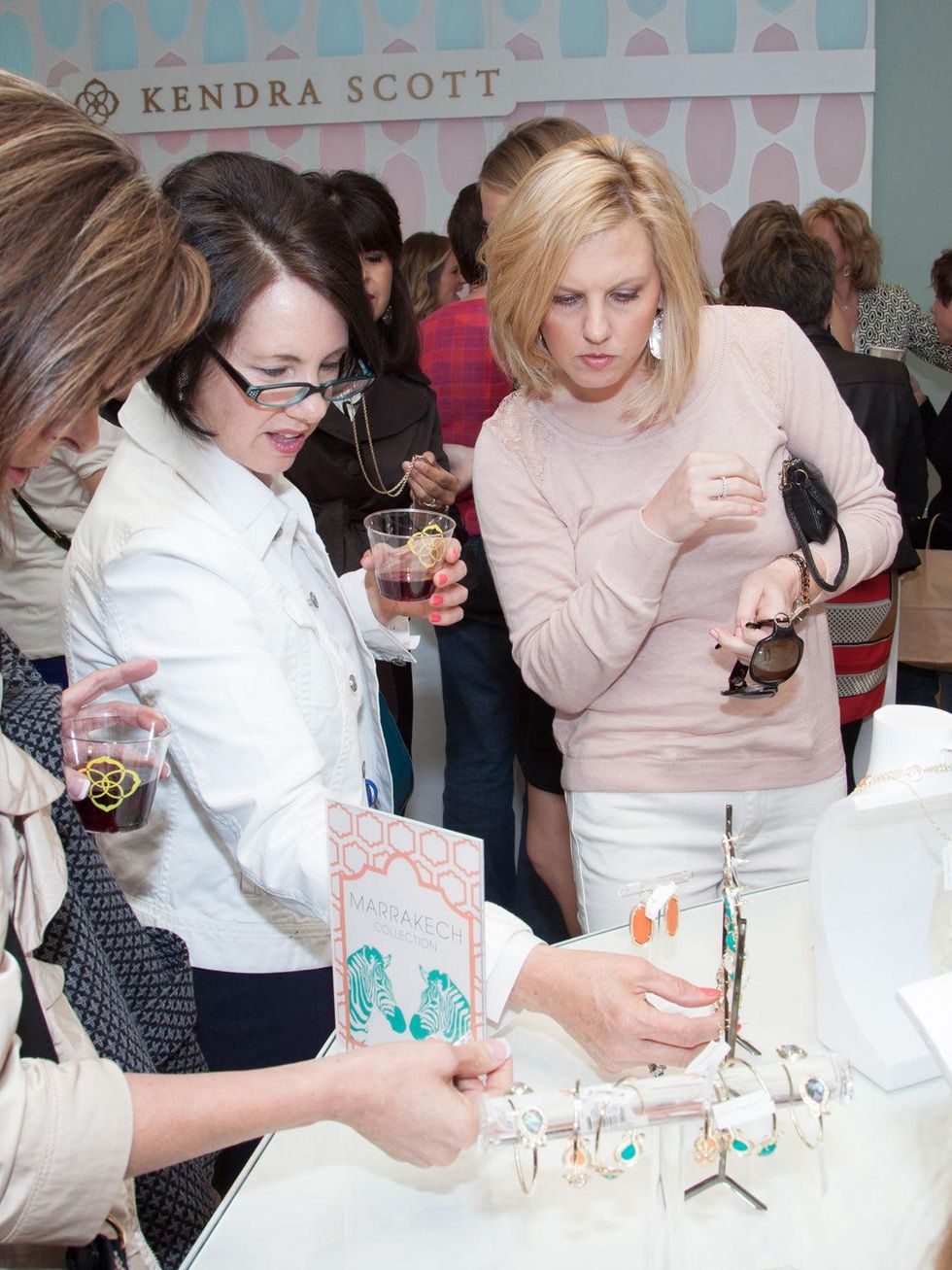Jen Lowrance, right at the Kendra Scott opening in The Woodlands April 2014