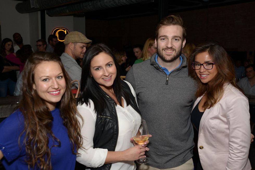 Jenna Birden, from left, Kelley Moore, Michael Wenyon and Tiffany Guillen at the Urban Wild of Memorial Park Conservancy's Launch Party March 2015