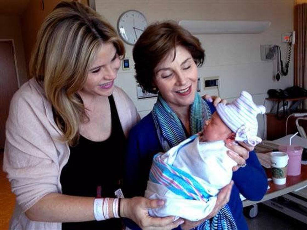 Jenna Bush Hager, Laura Bush and baby Mila