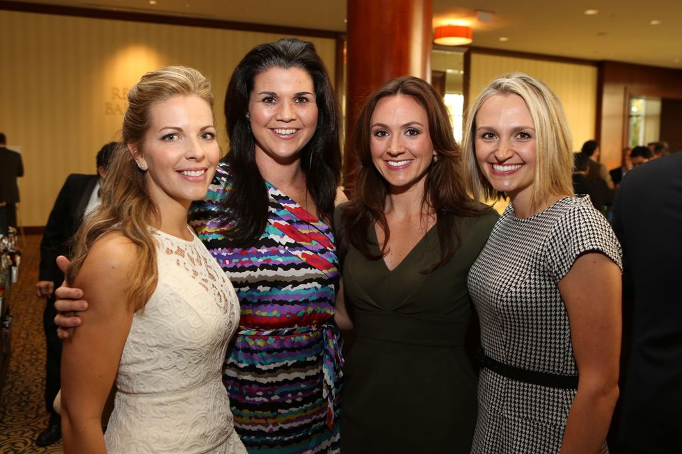 Jennifer Garcia, from left, Candace Mullervy, Kellie Morley and Melissa Erwin at the LifeHouse Houston Duck Dynasty dinner September 2014