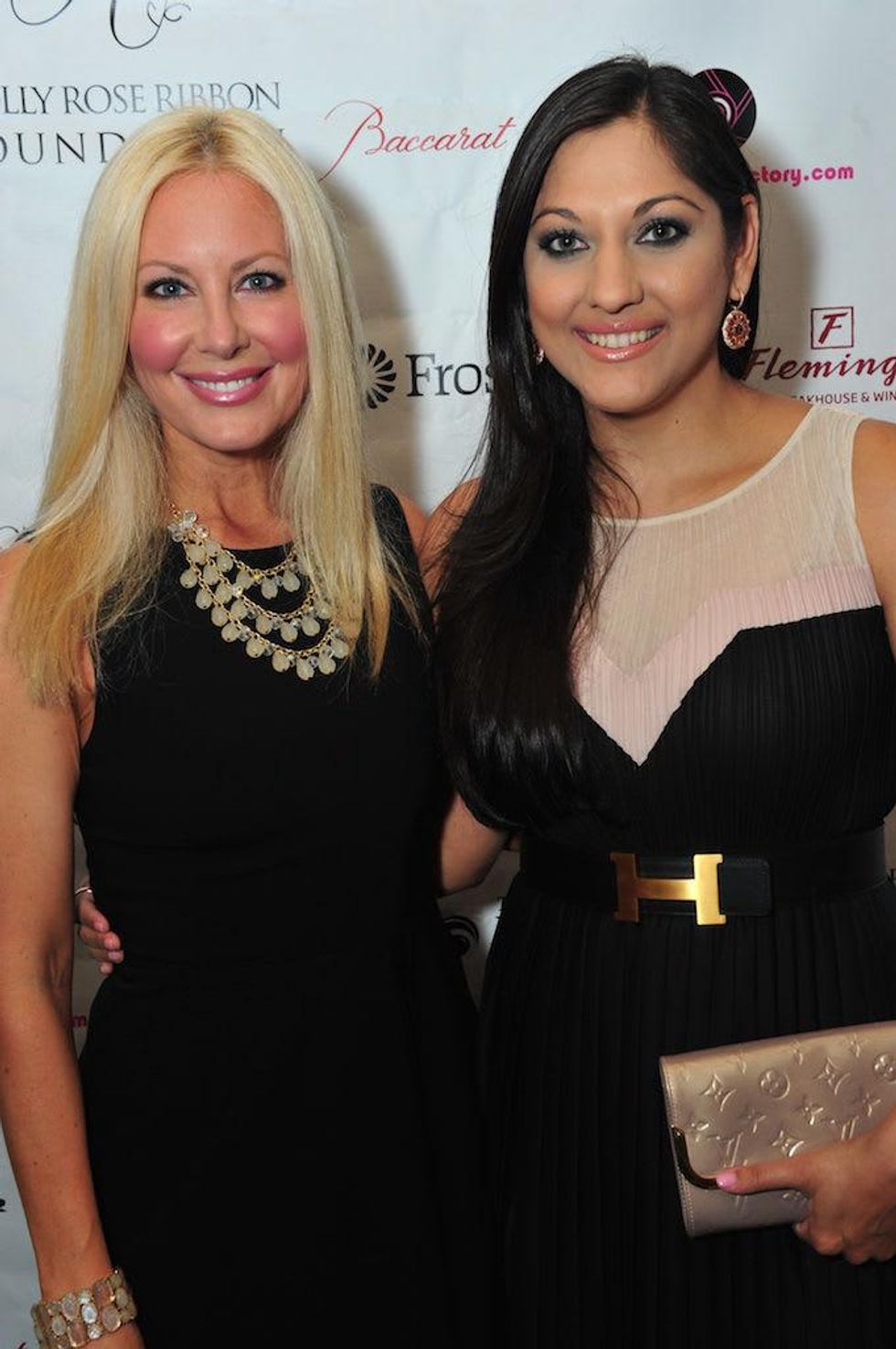 Jennifer Garret, left, and Dr. Sippi Khurang at the Holly Rose Ribbon Foundation Day dinner September 2014