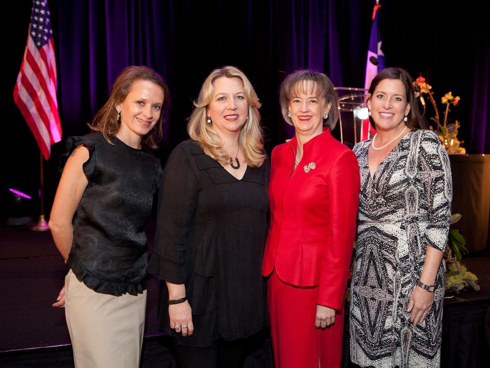 Jennifer O'Donnell, from left, Cheryl Strayed, Dorothy Ables and Christina O'Shell at Bo's Place luncheon February 2014