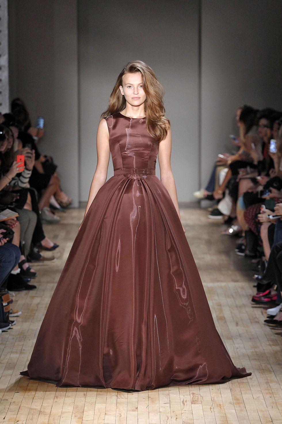 Jenny Packham spring 2015 collection brown ballgown