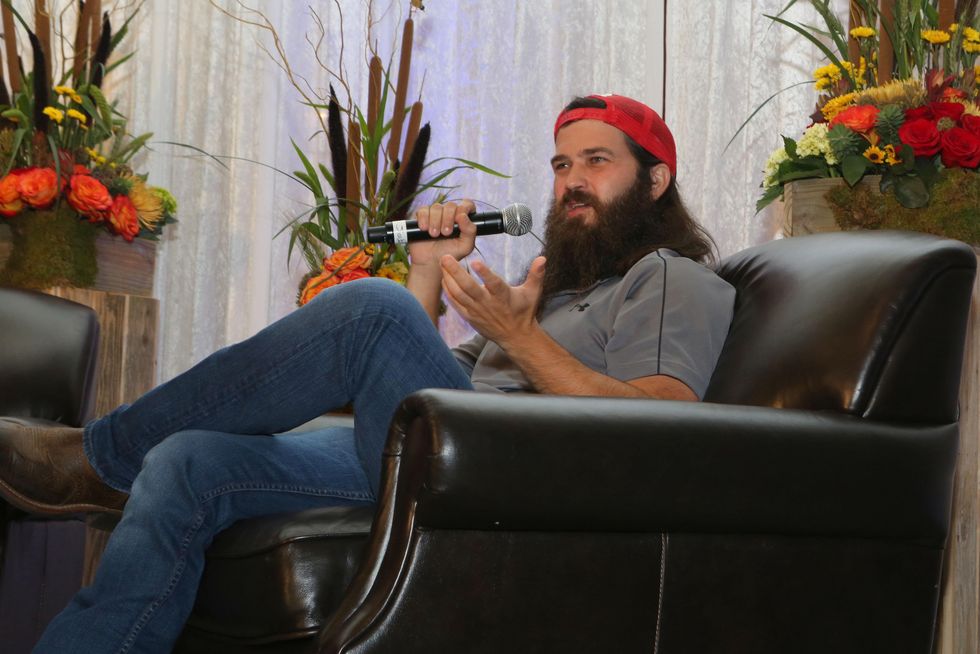 Jep Robertson speaking at the LifeHouse Houston Duck Dynasty dinner September 2014
