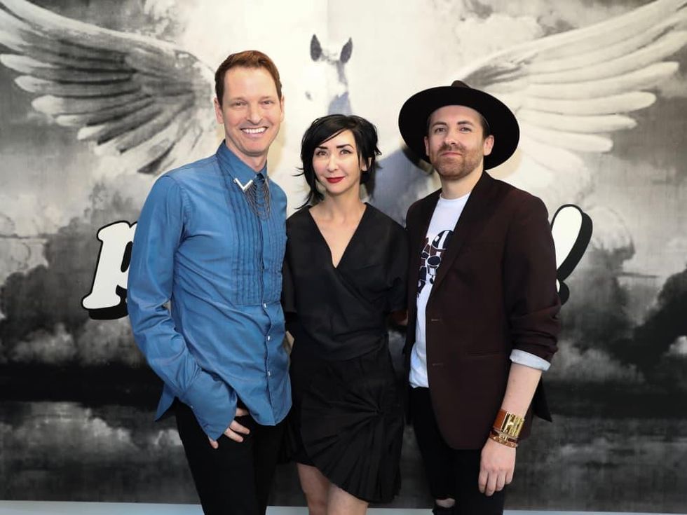 Jeremy Garcia, Carrie Brandsburg-Dahl, Brian McCulloch at Houston Grand Opera party at The Webster