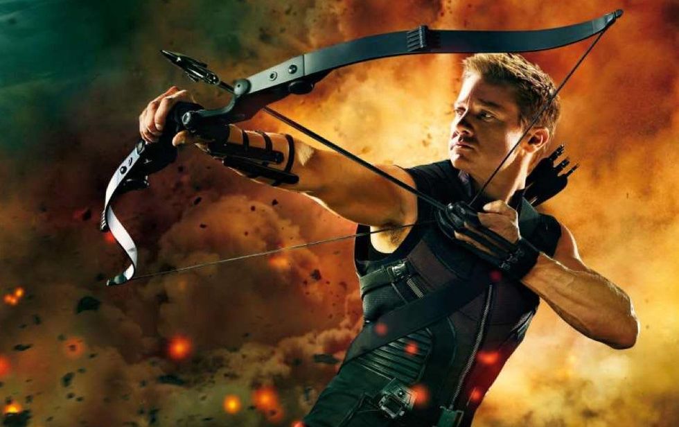 Jeremy Renner as Hawkeye in Avengers: The Age of Ultron