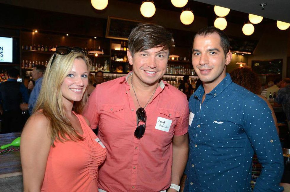 Jessica Blanchard, from left, Evgeny Kasilnikov and Jason Ergen at the Houston Restaurant Kick-Off Event July 2014