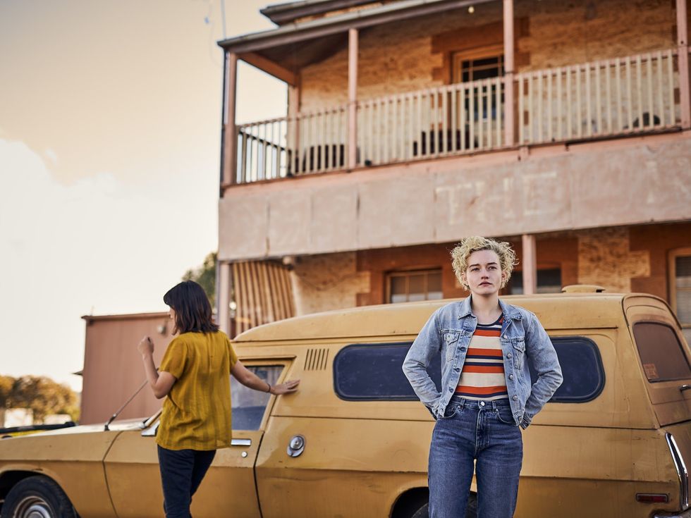 Jessica Henwick and Julia Garner in The Royal Hotel