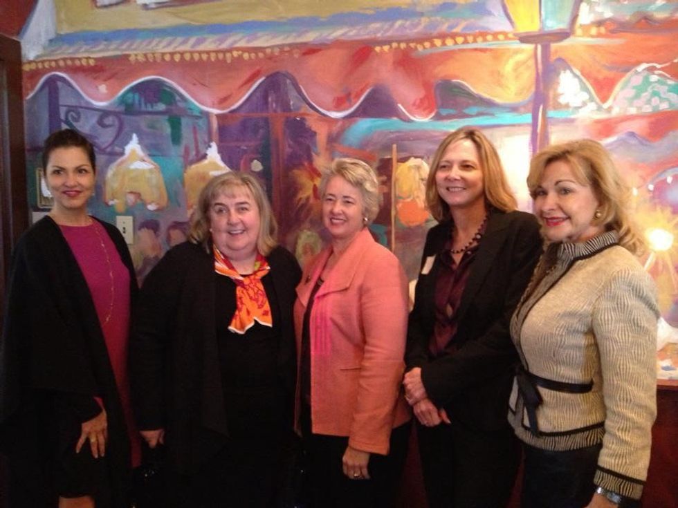Jessica Rossman, Cindy Clifford, Mayor Annise Parker, Nancy Barnes, Dana Kervin at La Griglia November 2013