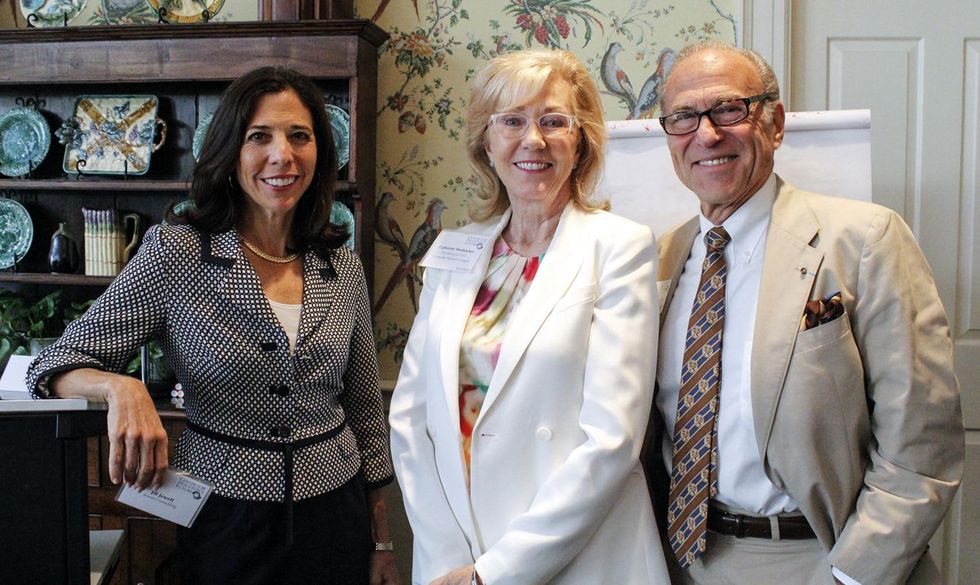 Jill Jewett, from left, Catherine Mosbacher and Robert Sakowitz at Center for Houston's Future event August 2014