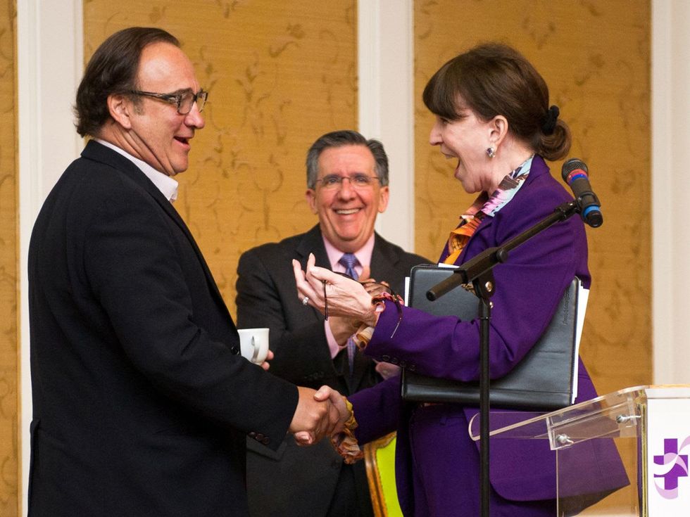 Jim Belushi and Shelby Hodge at the Christus Health luncheon March 2014