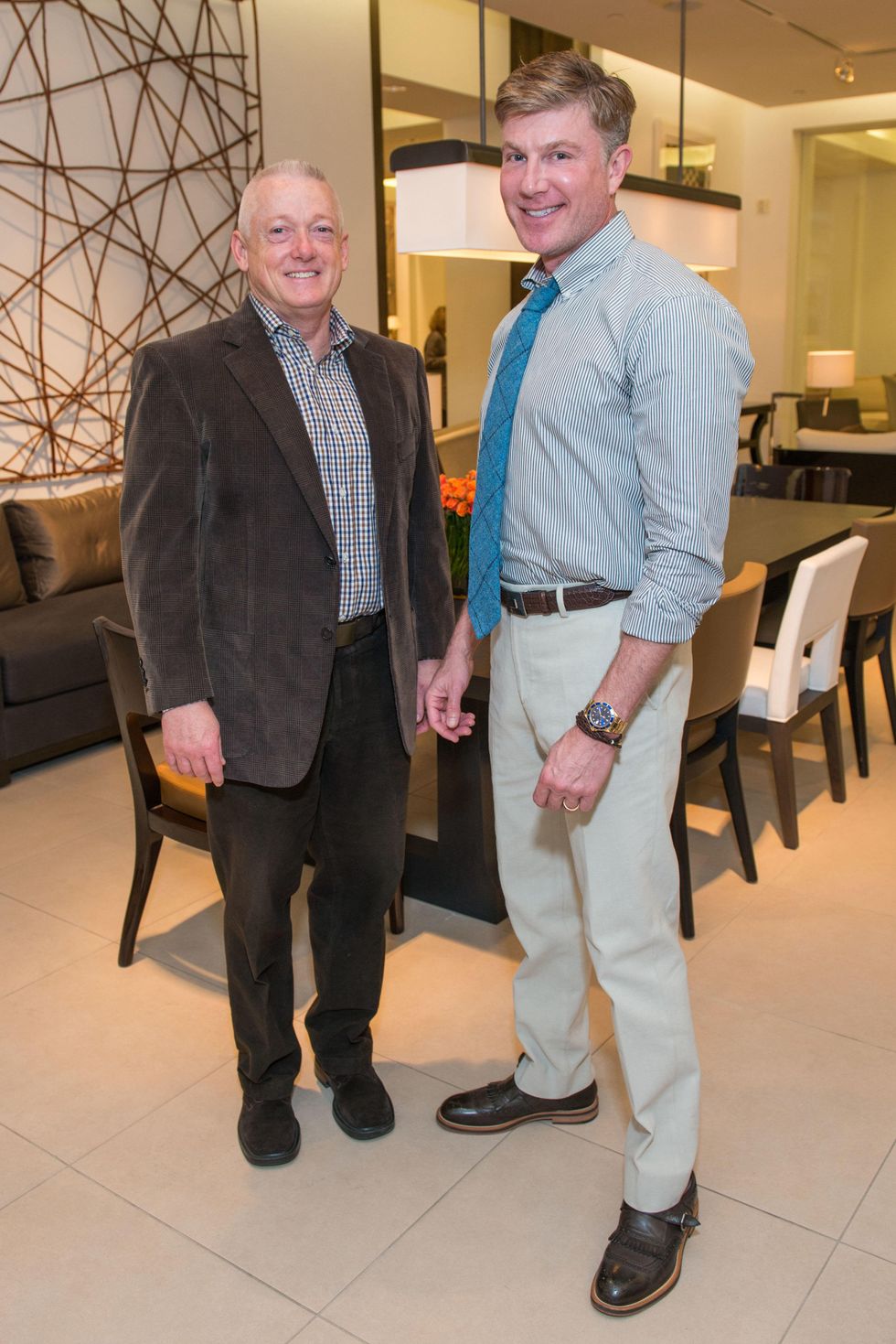 Jim Ewing, left, and Randy Powers at the Decorative Center Houston Fall Market October 2014