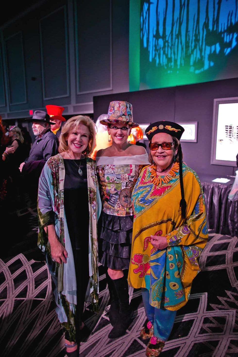 Jo Reid, Ashley Langley, Marilyn Oshman at Orange Show Gala