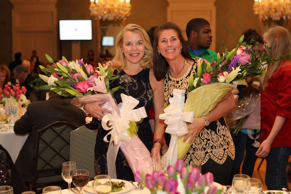 Joan Cohen, left, and Kerry Gerachis at the TUTS Dream Out Loud Celebration March 2015