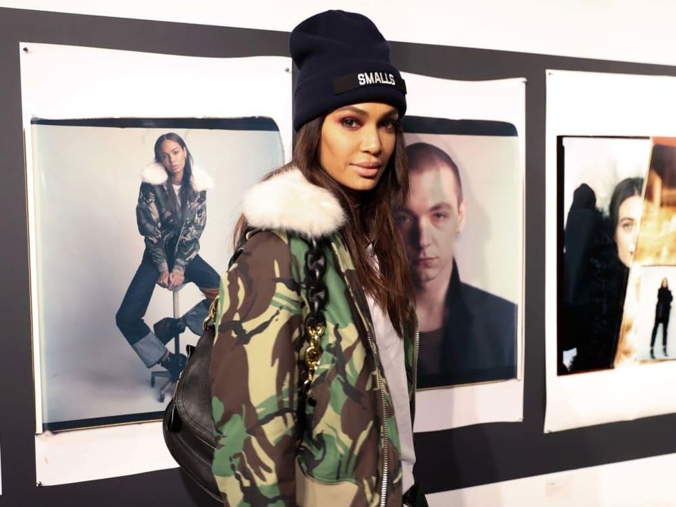 Joan Smalls at Rag & Bone exhibition and party