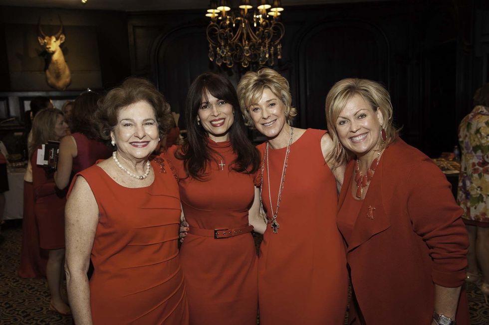 Joann Crassas, from left, Karina Barbieri, Leila Gilbert and Julie Haralson at the Go Red For Women luncheon May 2014