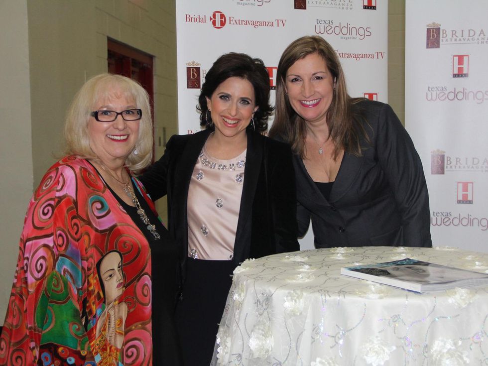 JoAnn Woodward, from left, Darcy Miller and Laurete Veres at the Bridal Extravaganza January 2014