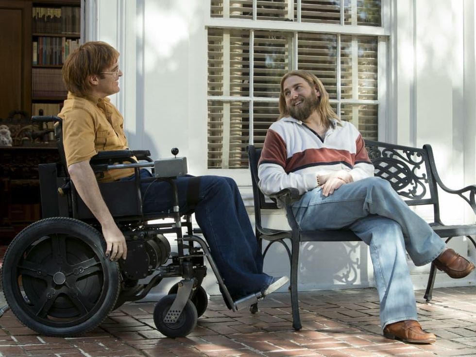 Joaquin Phoenix and Jonah Hill in Don't Worry, He Won't Get Far on Foot