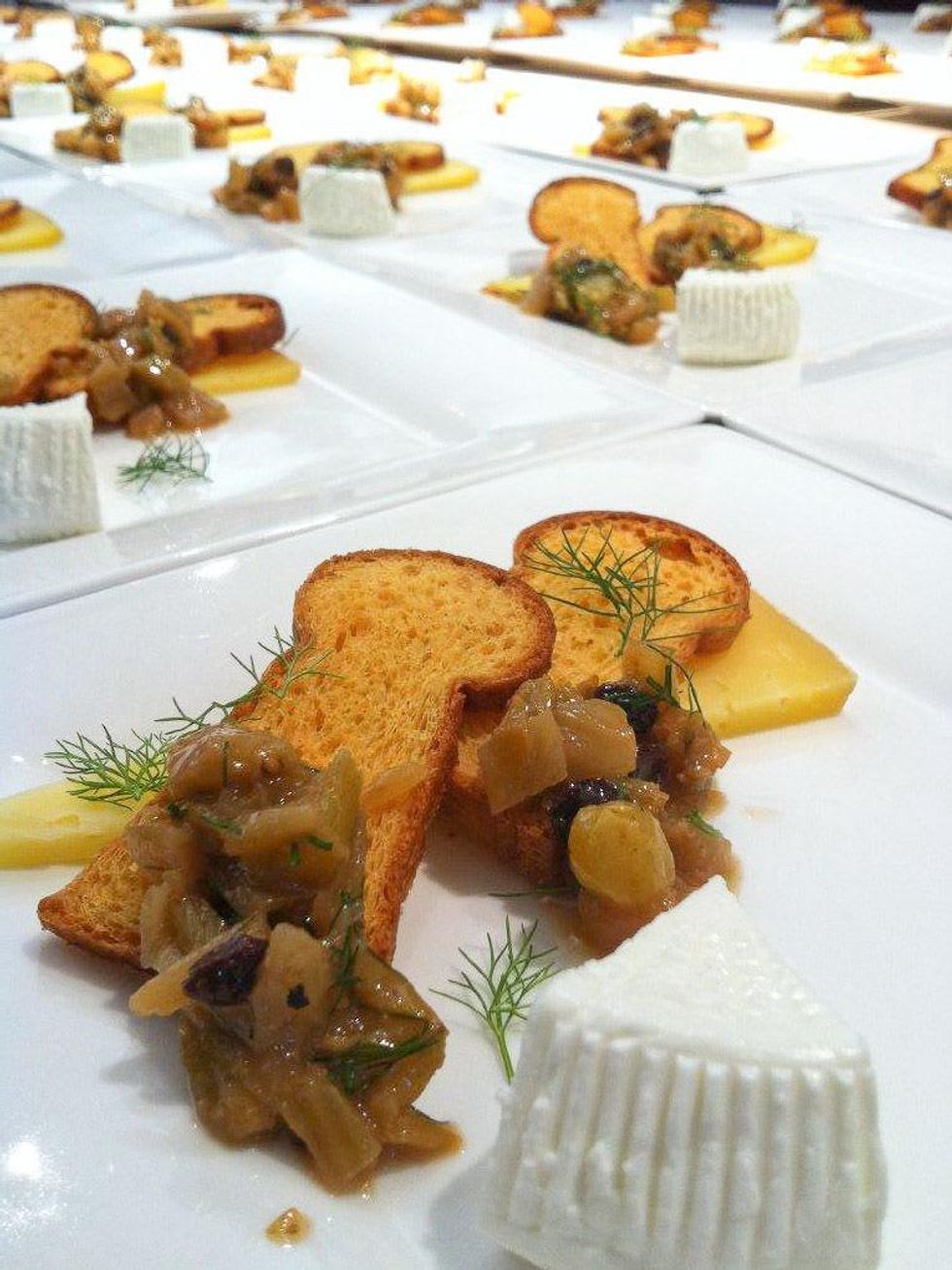 Jodie Lucky Dog "Bitches for Bitches" event May 2013 Karen Man and Elizabeth Thoede - crisp bread, fennel & golden raisin, Matos St. Jorge