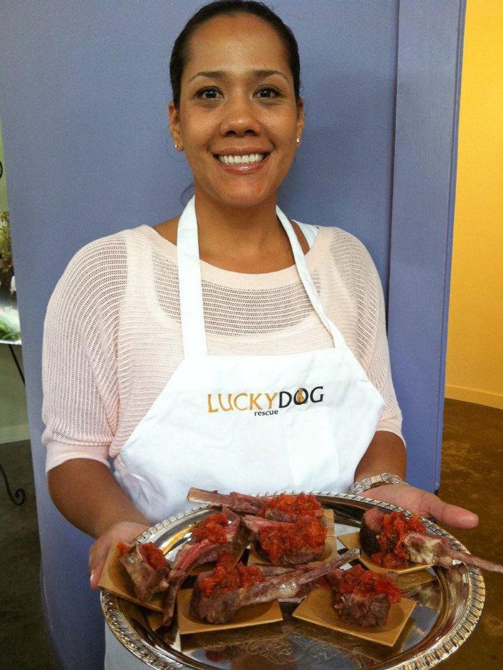 Jodie Lucky Dog "Bitches for Bitches" event May 2013 Volunteer Server