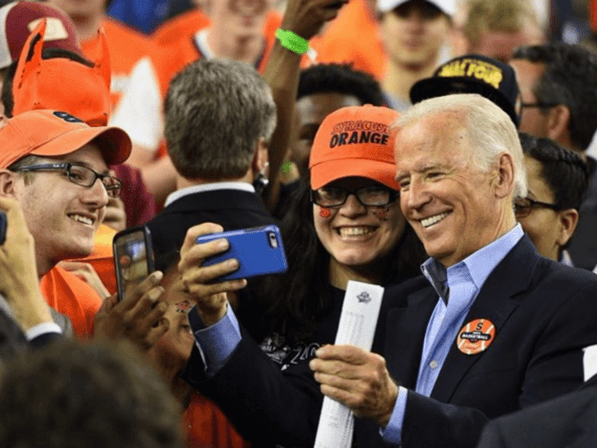 Joe Biden at Final Four game Syracuse vs. North Carolina