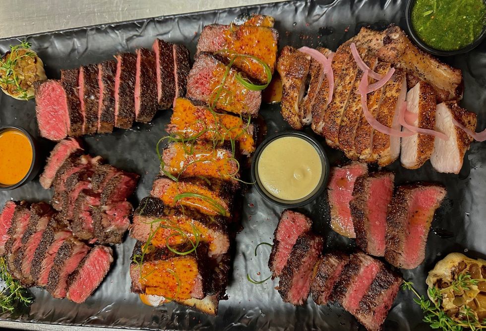Joe Rogan Tris steak board