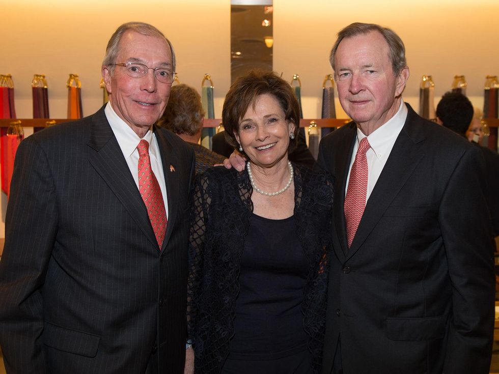 John and Bobbie Nau, from left with NAME at Kermit Oliver at Herm\u00e8s February 2014