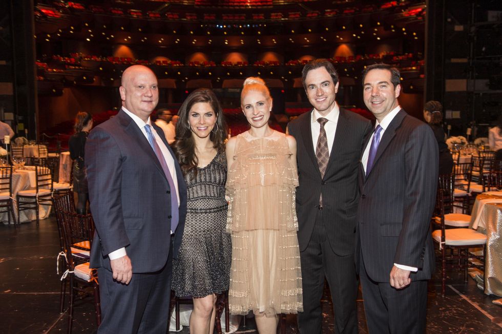 John and Monica Blaisdell, from left, Isabel and Danny David and Jim Nelson at the Houston Ballet Jubilee of Dance Onstage Dinner December 2014