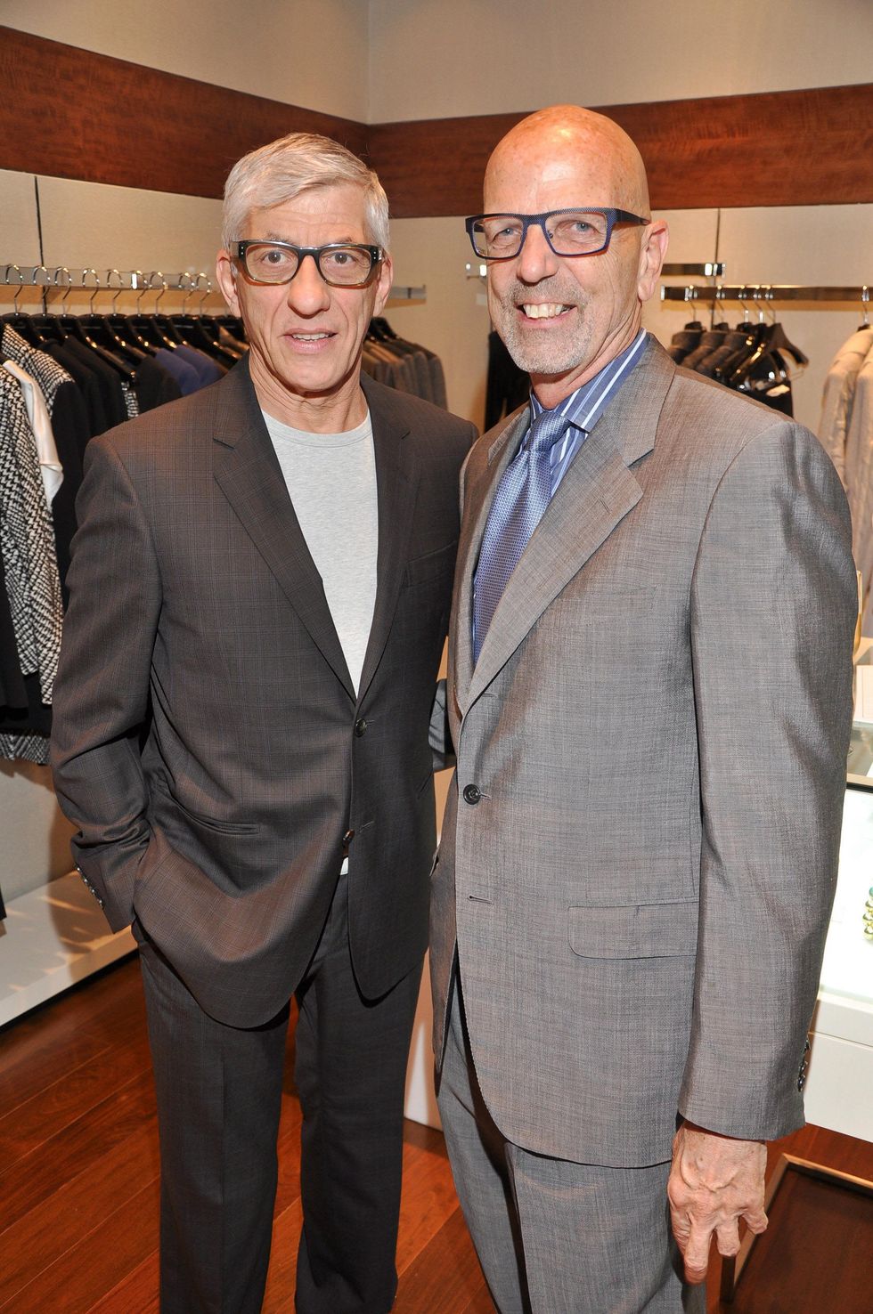 John Dascoulias, left, and Clifford Pugh at the Elizabeth Anthony expansion party October 2014