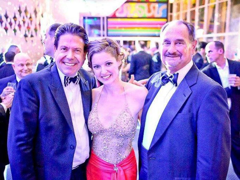 John Evatz, from left, Leah Edwards and Ed Chapman at Bering Omega's Sing for Hope after-party