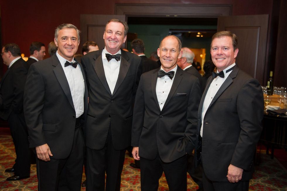John Granmayeh, from left, Ralph Burch, Stephen Elison and Bill Way at the Alley Theatre Wild Things Dinner October 2014