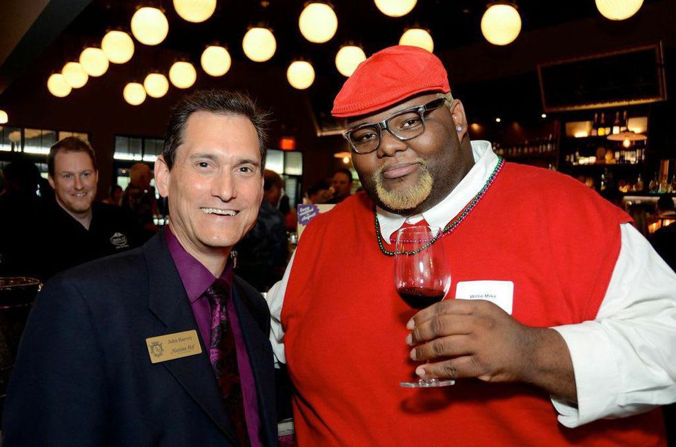 John Harvey, left, and Willie Mike at the Houston Restaurant Kick-Off Event July 2014