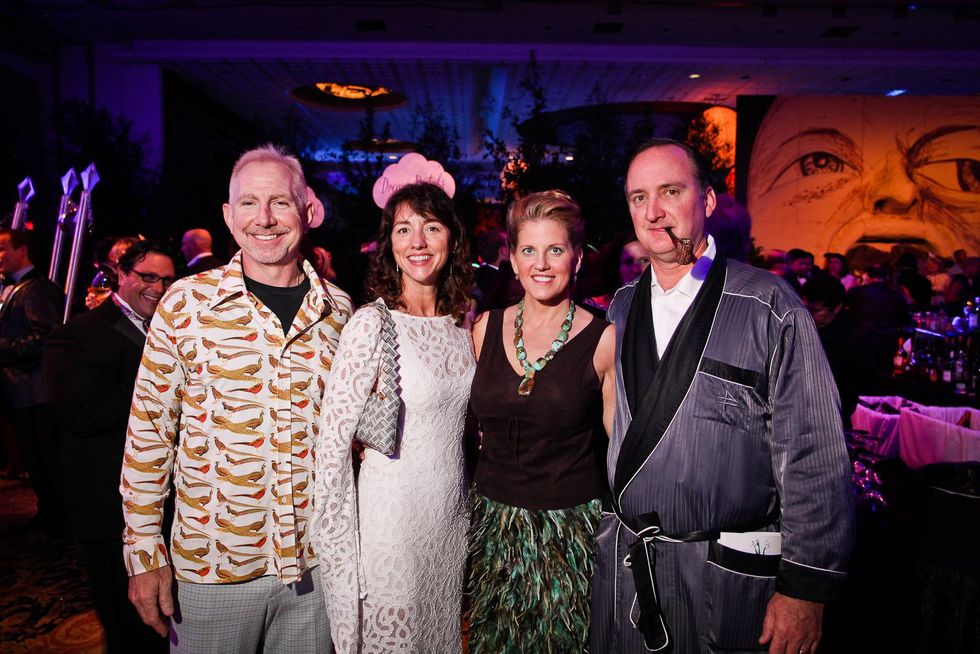 John Jeffries, from left, Frany Koelsch and Ashley and Curt Langley at DREAMSCAPE The Orange Show's 32nd Annual Gala November 2013
