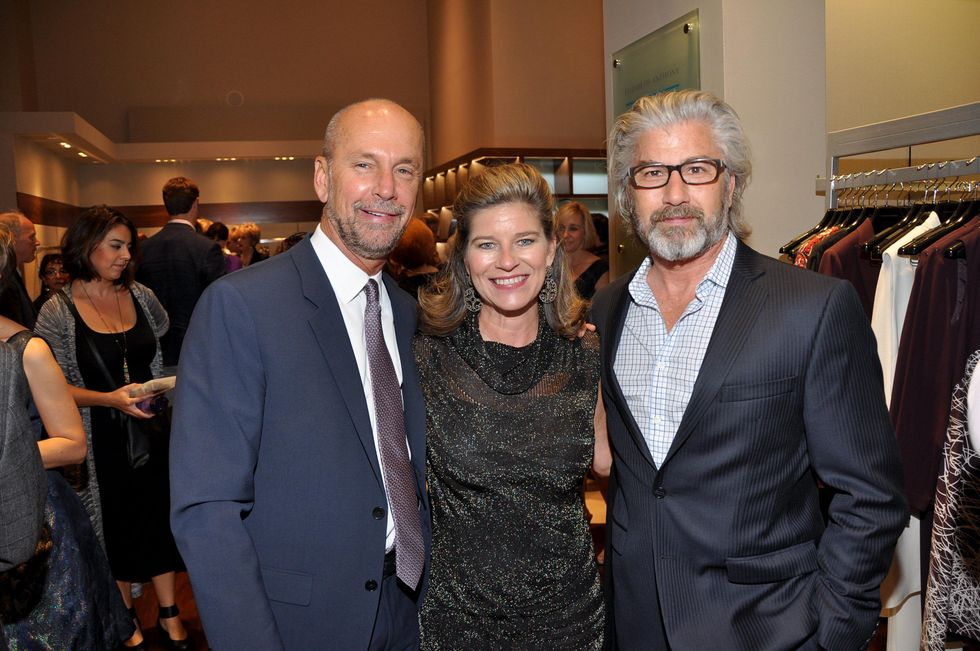 John Kidd, from left, Jana Giammalva and David Lemer at the Elizabeth Anthony expansion party October 2014