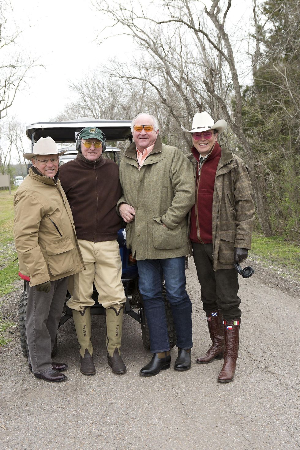 John Kotts, from left, Scotty Arnoldy, Dan Tutcher and Ed Jones at The Fine Art of Shooting March 2015