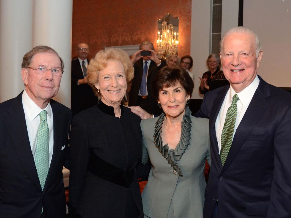John Lollar, from left, Susan Baker, Klinka Lollar and James A. Baker III at the Communities in Schools dinner March 2014