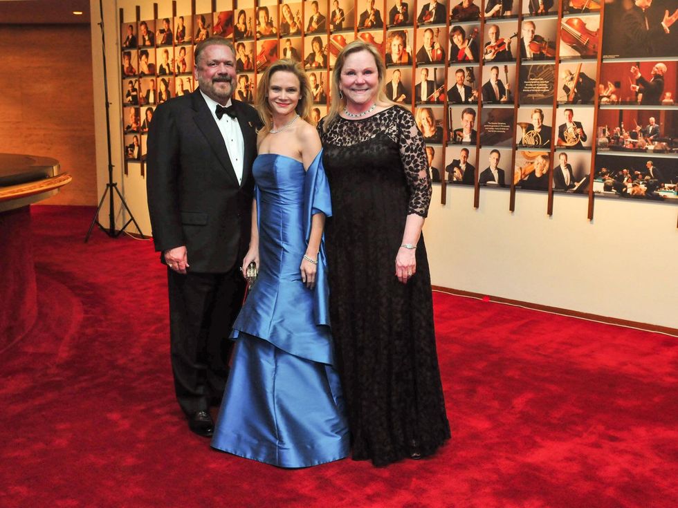 John Rydman, from left, Lisa Rydman and Lindy Rydman at the Houston Symphony Wine Dinner March 2014