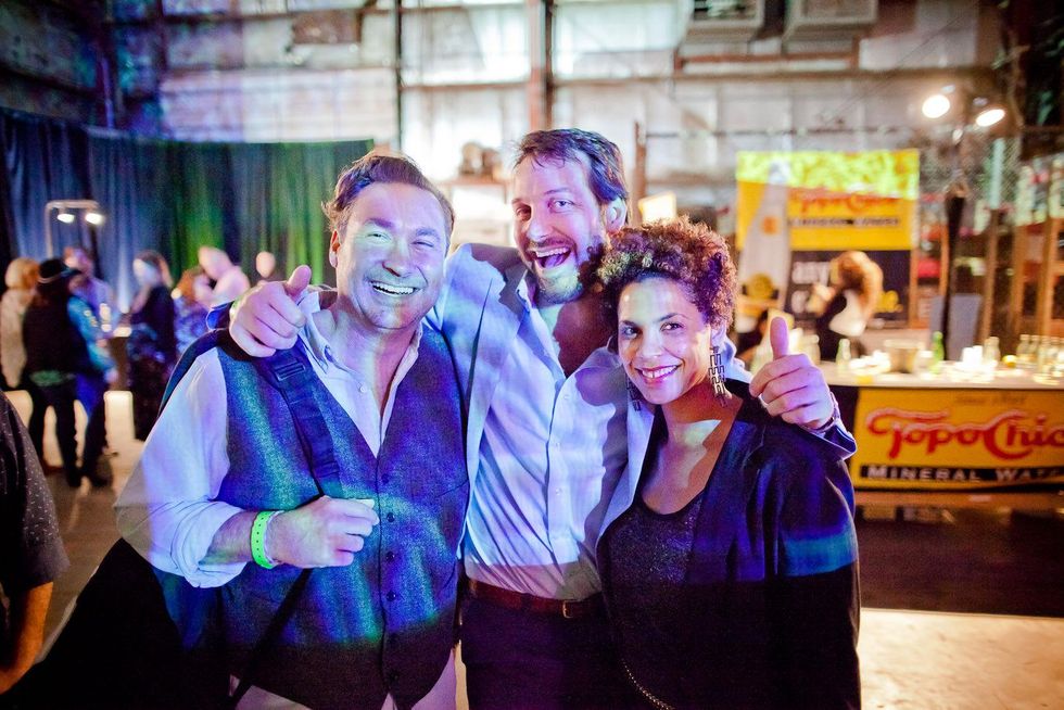 John Salinardo, from left, Florian Mutschlek and Jasmine Richardson at HAA Iluminaci\u00f3n November 2014