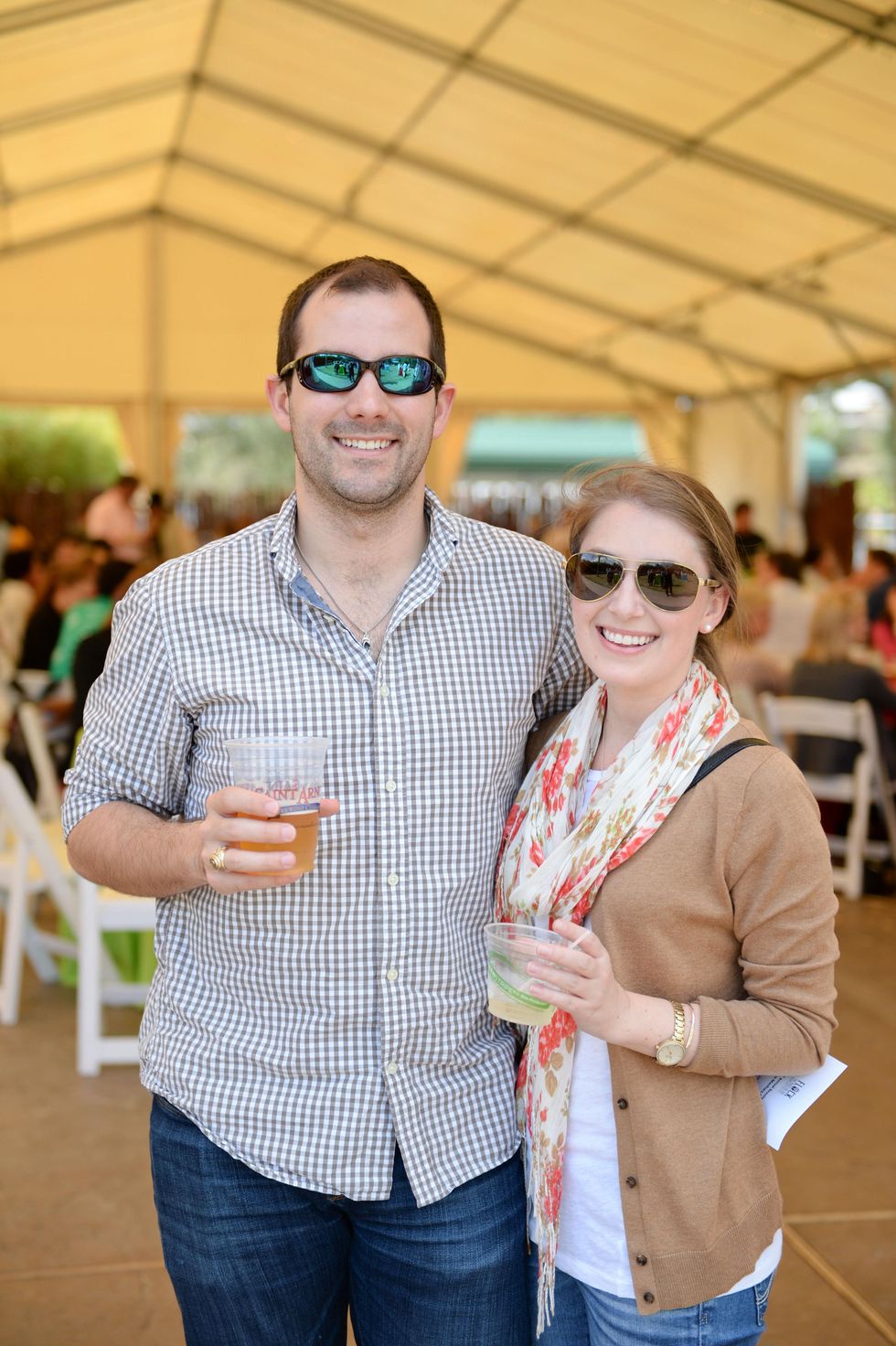 John Starnes and Kim Plumpton at Houston's Young Professionals Flock to a Beastly Brunch at the zoo February 2015