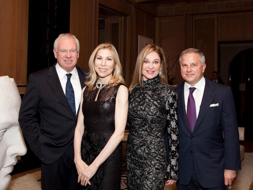 John Thrash, from left, Darcy Rigas, Becca Cason Thrash and John Rigas at the Asprey dinner October 2013