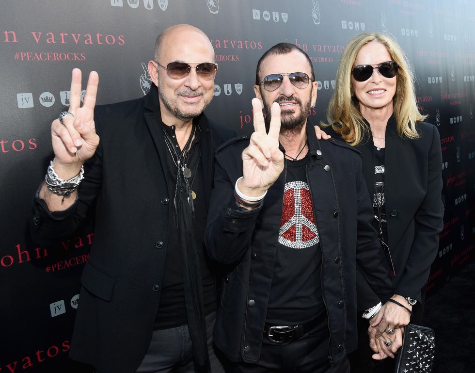 John Varvatos, Ringo Starr and Barbara Bach at International Peace Day in West Hollywood