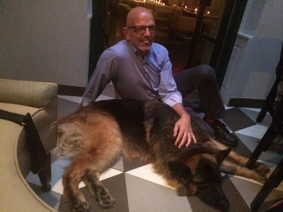 Johnny Cash of K9s4COPS rests at Harlows in New York